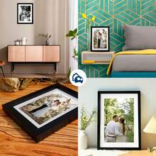 Set de 5 Portaretratos de Plástico Negro 27. 5x22. 5 con Mica de Acrílico - Montable en Pared para Bodas, Fiestas y Familiares - Negro - Ver 8