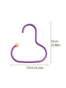 1/3 件多巴胺创意环形衣架，防滑挂帽子、围巾，多功能家居收纳整理器，简约设计 - 彩色 - 查看 10