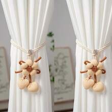 1pc/2pcs Curtain Tie Backs, Crabapple Flower Curtain Clips, Creative Floral Pendant Tie Backs, Adjustable Tie Backs, Curtain Clips - Multicolor - View 10