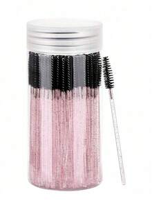 200/100/50/10 Pcs Mascara Wands, Eyeshadow Sticks With Containers, Disposable Angled Eyebrow Brushes, Eyelash Extension Brushes, Eyebrow Brushes, Castor Oil Brushes (Crystal Powder), Eyebrow Brushes, Eyeshadow Brushes, Spiral Brushes, Spiral Brushes - Multicolor - View 13