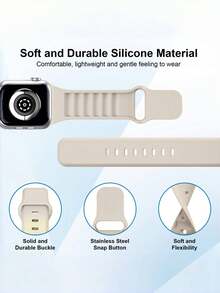 5 Packungen sportlich-elegante Silikonbänder kompatibel mit Apple Watch Series 10,9,8,7,6,SE,SE2,Ultra 2 - 38mm,40mm,41mm,42mm,45mm,46mm,49mm, Unisex Geschenke für die Familie