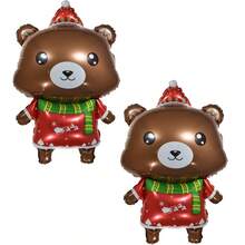 2 piezas Globos de papel de aluminio con forma de árbol de Navidad y Papá Noel, globos de helio para decoración navideña en el hogar y fiestas, decoración 2026 - Multicolor - Ver 8