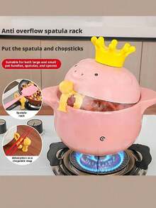 1pc Silicone Utensil Holder, 2pcs Crab-Shaped Silicone Utensil Holders, Cookware Resting Rack, Heat-Resistant Kitchen Utensil Stand, Stovetop Spill Protector, Essential Cooking Accessory - Multicolor - View 11