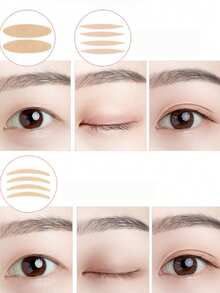 10片/480片低敏感度双眼皮贴，隐形自粘，紧致眼袋解决方案，透气材质，不反光，隐形自然美网，纤维条塑形霜蕾丝无缝神器，价格实惠，圣诞礼物，化妆品，化妆工具，便宜好物，礼品，女士礼品，圣诞礼物 - 彩色 - 查看 5