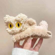 2025 New Korean Plush 3D Cat Claw Clip, Cute Hair Claw For Women, Hair Accessory Elegant Hair Clips Winter Hair Clutch