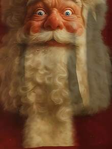 Divertida sudadera de cuello redondo de manga larga con estampado de Papá Noel para hombres de talla grande, top versátil y energético de talla grande de color rojo para Navidad