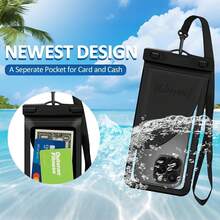 Funda Impermeable para Teléfono, con Bolsillo Interior para Tarjetas, Funda Impermeable para 17 16 15 14 Pro, Bolsa Seca Ligera IPX8 para Celular, Esenciales para Cruceros en la Playa, 1 Paquete-Negro-8.3″ - A1-Amarillo+Negro- Paquete de 2 - Ver 10