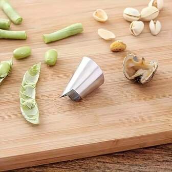 1pc/2pcs Stainless Steel Kitchen Finger Guard - Practical Gift For Mom | 2-In-1 Garlic Peeler & Ginger Scrubber | Finger Protection Against Cuts, Dishwasher | Time-Saving Household Essential