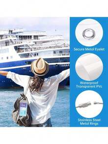1Pc Luggage Tag For Cruise Ship Essentials, Cruise Luggage Tag Holder, Clear Cruise Luggage Tags For All Cruise Lines Travel Essentials ,For Travel Backpack Luggage Suitcase Travel Gear ,Back To School Workout School Supplies, Holiday Camping Holiday Essentials, Vacation Accessories Suitcase Tag Bag For School School Accessories School Stuff - 彩色 - 查看 5