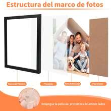Set de 10 para Fotos - Dos de 8x10, Cuatro de 5x7, Cuatro de 4x6, Montaje en Pared, Color Marrón Rojizo para Galerías en Pared o Exhibición en Mesa - Marrón rojizo - Ver 5
