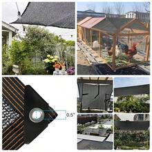 - Tela de sombra 50 negra, lona de malla duradera de 3.3x 6.6 pies con ojales, tela de sombra para jardn, anticongelante para cubierta de plantas, invernadero, graneros, perrera, patio, - 6,6 pies x 6,6 pies + 50 % - Ver 1