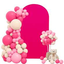 Arch Backdrop Cover Solid Colour Elastic Fabric Photography Background Wedding Supplies Beige Banners Ornaments For Weddings Anniversaries Birthdays And Parties Decoration - 玫瑰粉紅色 - 查看 10