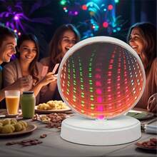 Un tunnel magique à mille couches avec lumière LED RGB et mode dégradé tactile. Convient pour l'éclairage décoratif dans les salons, les salles d'étude, les salles à manger, les bars et les luminaires pour fêtes de vacances - Tunnel lumineux à mille couches - Voir 7