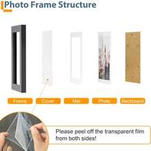 Set de 2 de Fotos Negros 11x14" - Vintage con Tapete, para Decoración de Hogar, Bodas y Galerías, Montaje en Pared o Sobremesa - 11x14"-Negro - Ver 3