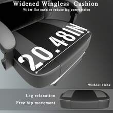 Gaming Chair With Pocket Springs And Footrest, Ergonomic Gaming Chair, Breathable Gamer Chair Made Of PU Leather, Office Chair With Adjustable Headrest And Lumbar Support - Grey - View 6