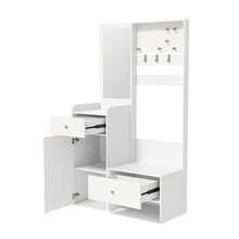 Hall Trees - White + Particle Board - View 11