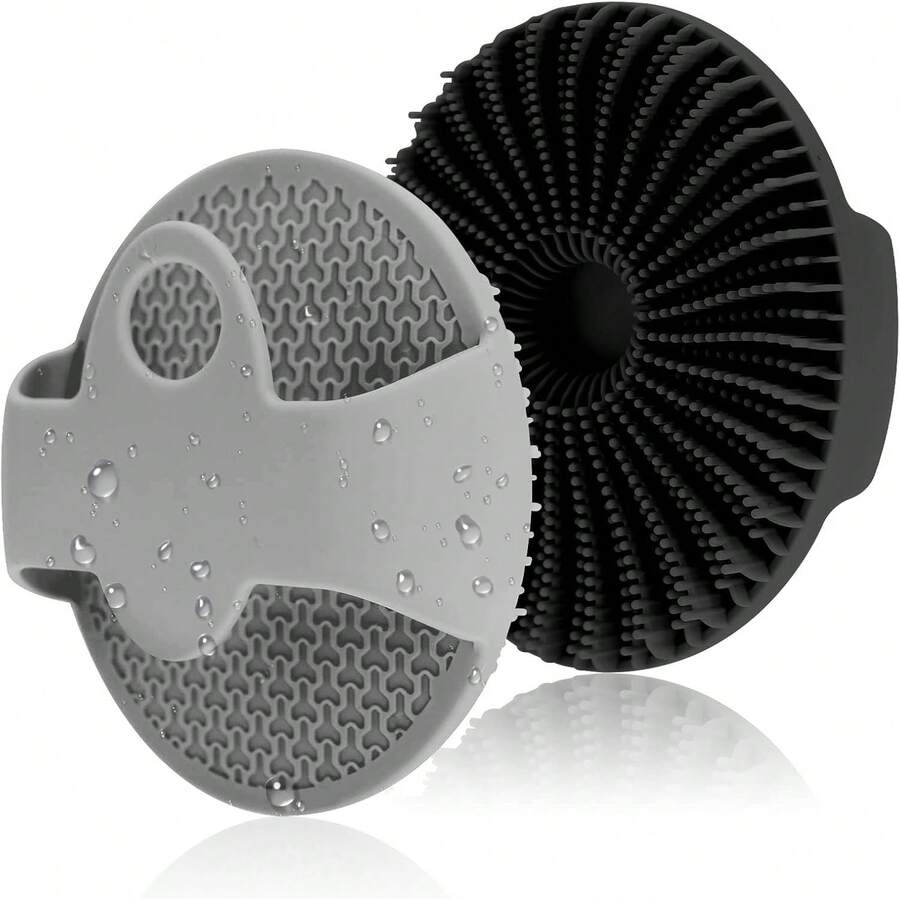 2 Piezas Cepillo Corporal de Silicona para Baño, Estropajo para Cuerpo, Cepillo Baño y Champú Silicona 2 en 1, Silicone Body Scrubber, Cepillo Exfoliante Corporal Ducha Fácil Limpieza y Duradero - 1 - Ver 1