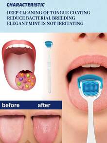 1Pc Color Random Tongue Coating Scraper, Tongue Coating Cleaning Brush Cleaner, Adult Deodorizer, Tongue Scraper, Tongue Scraper, Tongue Cleaner, Silicone Tongue Scraper Oral Cleaner Brush Clean Tongue Oral Cleaning Brushes Tongue Hygiene CareMouth Fresh Breath Scraping