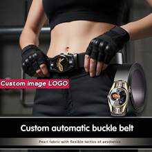 Customized Toothless Self-Buckle Nylon Sports Belt, PU Casual Belt, Strong And Stretch-Resistant, Personalized Pictures And Text, Gift For Outdoor Activity Travel Lovers, Anniversary Gift For Husband, Father's Day Gift, Best Man Gift, Anniversary Gift For Your Engaged Partner - Multicolor - View 3