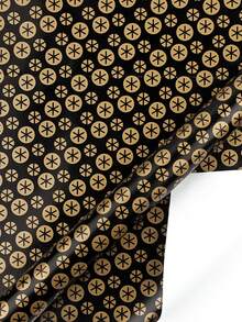 Christmas Foil Gift Wrapping Paper, Retro Black & Gold Deer, Snowflake, Christmas Tree Pattern, Gift Packaging Paper