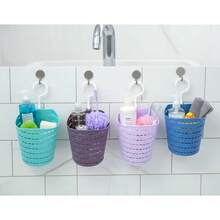 CASAMAX WL nstalación rápida + cesta organizadora plástica con gancho + multiuso ventilada + baño/cocina/escritorio + familia/estudiantes/oficinistas - Multicolor - Ver 5