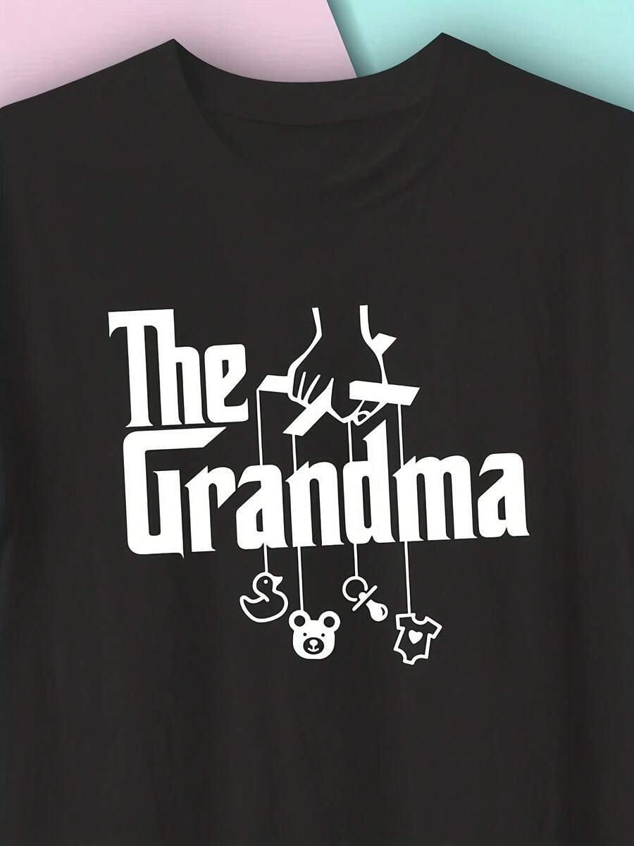 The Grandma Graphic T-Shirt, Gift For Grandma Funny Tee, Birth Announcet - 款式8 - 查看 1