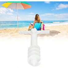 Hapivida Ancla para Sombrilla de Playa, Soporte para Sombrilla de Playa con 5 Tornillos en Espiral Base de Paraguas Sin Excavacin Soporte Multifuncin  a Prueba de Viento para Parque - inicial - Ver 7