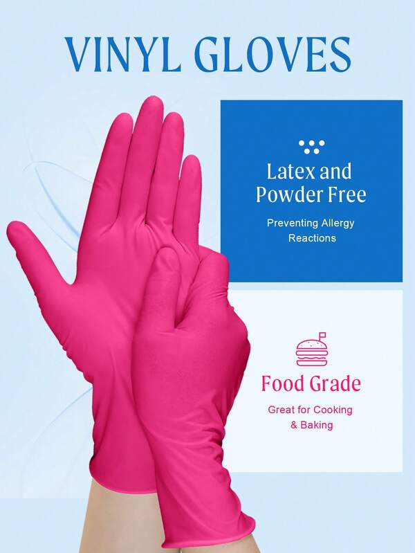 20pcs Disposable Nitrile Gloves, S/M/L/XL Sizes, Multi-Color Options, Waterproof & Oil-Resistant, Cleaning Gloves, Essential For Kitchen Tool Box