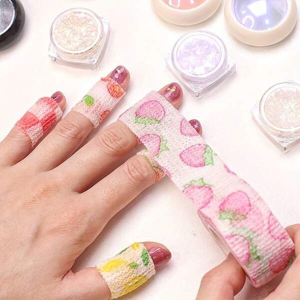 5 piezas de vendaje de protección de dedos de colores aleatorios, antidesgaste, anticocón, transpirable, no sofocante, vendaje envolvente para dedos, autoadhesivo, sin rastro, antidesgaste para los dedos