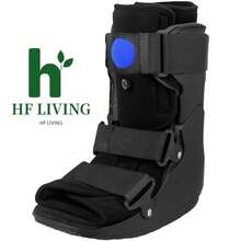 Bota Ortopédica Walker Neumática Corta Válvula de Aire Lesiones de Tobillo Soporte Ajustable y Recuperación Rápida Suela Balancín y Confort Anatómico Postquirúrgica - Negro - Ver 11