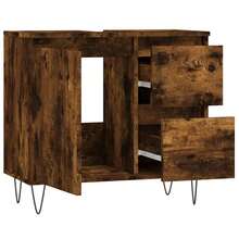 vidaXL Badezimmerschrank Geräucherte Eiche 65 x 33 x 60 cm Holzwerkstoff