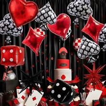 Casino Dice & Playing Cards Balloons Decorations, Casino Theme Birthday Party Decorations, Poker Party Decorations, Casino Night Las Vegas Theme Party Decorations