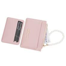 Cartera de correa de hebilla suave y exquisita con estilo, de gran capacidad y multifunción. Monedero con cremallera portátil y multifunción para estudiantes, adecuado como regalo para jóvenes estudiantes, mujeres, monedero mini, cartera pequeña, cartera de tarjetas, monedero de monedas