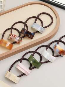 1pc Women's Oval Acetate Hair Scrunchie, Elegant Fashion Hair Accessories For Ponytail, Bun, Everyday Wear, Autumn/Winter Hair Ties Ponytail Holders Hair Elastics Hair Rubber Bands Scrunchies Hair Rope Elastic Hair Tie, Hair Bobbles