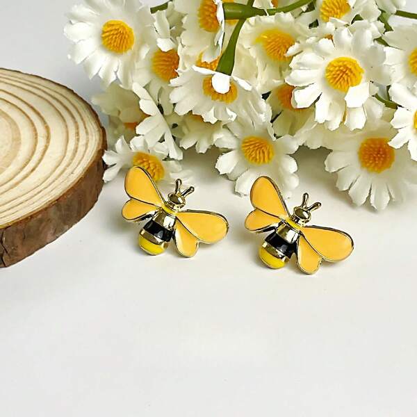 1 Peça Broche de Liga de Zinco em Formato de Abelha Fofo e Elegante, Decoração de Roupas e Bolsas, Presente de Natal para Todas as Estações