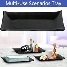 Juego de Accesorios de bao, 4 Piezas de Vidrio Verde, Juego Completo con dispensador de jabn de locin, Soporte para Cepillo para Polvo de Dientes, Tarro de boticario, Bandeja de Cambiador, - 7-Premium Negro - Ver 7