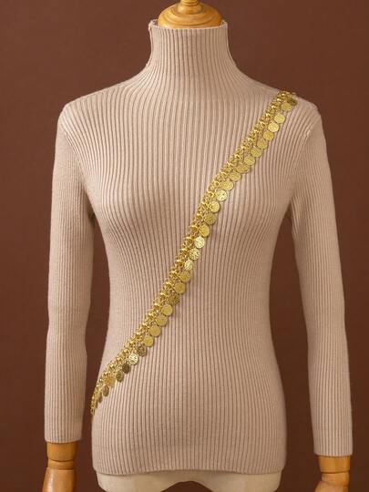 1 pieza Cadena corporal chapada en oro, joyería nupcial de lujo estilo árabe, accesorio de tirante para vestido de novia