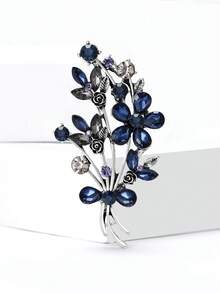 1入時尚閃亮水晶花束胸針，適合女性日常穿著 - 花束 - 查看 9