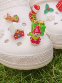 12 PIEZAS Decoración navideña para zapatos, adornos navideños para sandalias y zapatillas, decoración de zapatos linda para zapatos de mujer, regalo especial de Navidad para familias y amigos, idea de regalo en la moda de zapatos - Multicolor - Ver 4