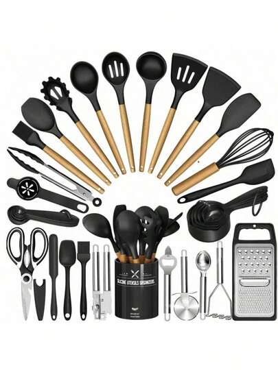 Silicone Cooking Utensils, Cake Mixer, Cake Cooking Assistant, Cooking Tools, Kitchen Supplies, Non-Stick Cookware, Washable Modern Kitchenware, Suitable For Cake Shops, Breakfast Shops, Household Essential, Convenient, Quick, Easy, Efficient