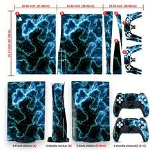 Pegatina protectora de vinilo para consola PS Slim, patrón de dibujos animados personalizable para mando inalámbrico, resistente a arañazos, antideslizante, material PVC, apta para consola de juegos - Multicolor - Ver 6