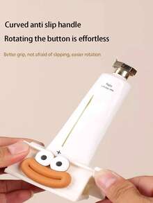 1pc Manual Toothpaste Squeezer Dispenser, Slouchy Toothpaste Tube Squeezer Tool For Bathroom, Facial Cleanser Sample Automatic Rolling Squeezer Clip - Multicolor - View 5