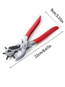 1 个红色皮带打孔器、1 个 6 孔皮革打孔器、皮带打孔器、打孔器/圆孔打孔器、万圣节礼物、圣诞节礼物