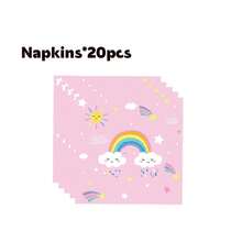 80/10pcs Cartoon Rainbow Cloud Party Supplies Set, 7/9 Inch Plates Cups Napkins Set, Suitable For 10-20 People, Applicable For Birthday Party, Picnic, Camping, Wedding Party Decoration - Multicolor - View 13