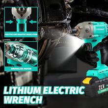 CYBOBAN电动工具，800N.M无绳冲击扳手，21V无刷电动扳手，4.0Ah容量锂电池，LED灯，高低速调节，带配件，可进行汽车轮胎拆卸、支架螺母拆卸等日常维护工作，国际标准充电器，优质配置，重量适中，款式流行，裸机兼容大一电池