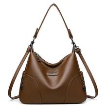 حقيبة يد جلدية ناعمة ذات لون أحادي عصرية، حقيبة كتف متعددة الاستخدامات عالية الجودة، حقيبة يد كبيرة السعة للنساء