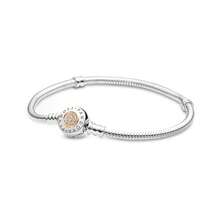 PANDORA 潘朵拉 Moments系列字母刻印鏈扣蛇形手鍊基本款DIY蛇骨手鍊情侶基礎手鍊925銀女友禮物生日禮物聖誕節禮物母親節禮物 - 銀色 - 查看 1