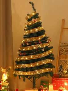 1 قطعة أضواء سلسلة 5م/50 LED أو 10م/100 LED، أضواء شجرة عيد الميلاد مع محول، أسلاك نحاسية الطبقة، أضواء سلسلة نجمية لديكور عيد الميلاد، ديكور المنزل، حفلة عيد الميلاد، ديكور الغرفة، ديكور العطلات، هدايا الحفلات