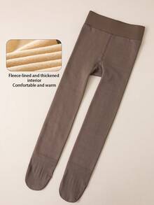 1 双儿童保暖内衬不透明紧身裤，高弹性透气，可穿外套，秋冬 - 彩色 - 查看 18