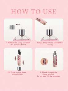 1/2pcs Crystal Butterfly Pendant Perfume Sub-Bottling, With Keychain Flower Butterfly Print Pattern Cosmetic Bottle, Women'S Bag Pendant, Bottom Filling Perfume Sub-Packaging Tool, Birthday Gift For Family And Friends, Holiday Gift, Suitable For Travel Portable 5ml - 彩色 - 查看 6